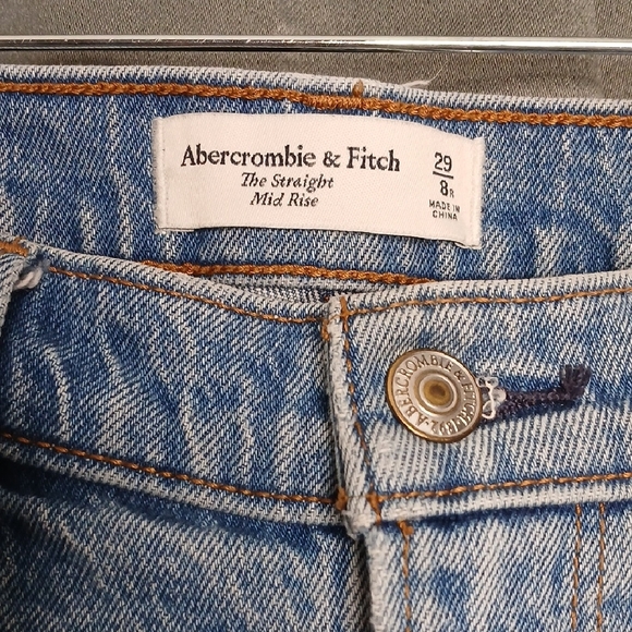 Abercrombie & Fitch Light Blue Straight Jeans - Picture 3 of 5
